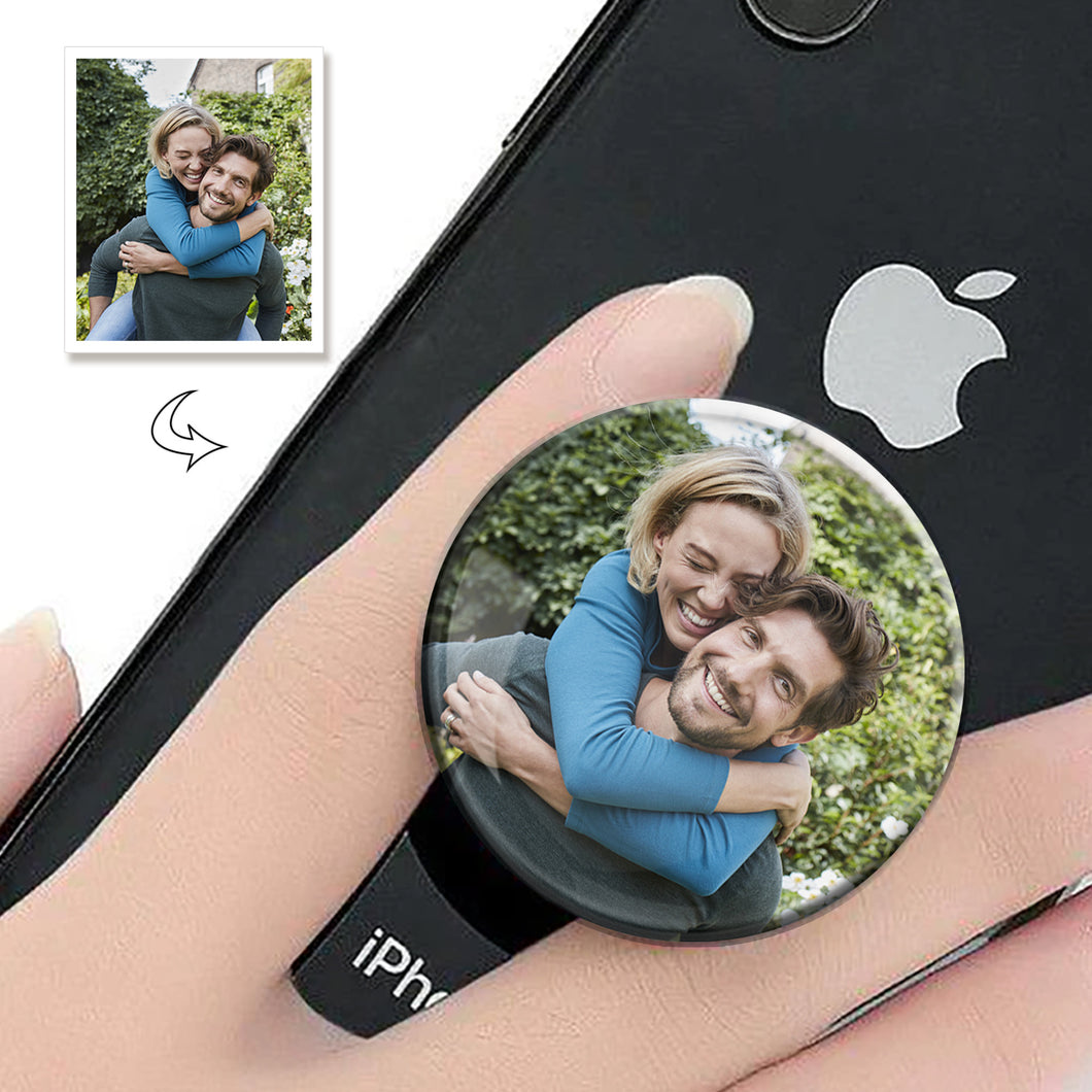 Customized Photo Phone Grip, Personalized Holder, Unique Gift, Keepsake Item
