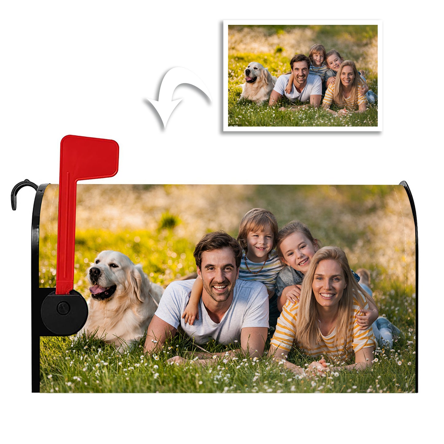 Personalized Mailbox Cover with Custom Photos - Double Side Print