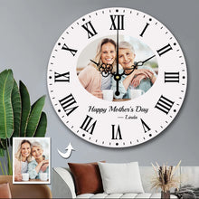 Load image into Gallery viewer, Custom Wall Clock Round Clock Elegant Style With Photo and Text
