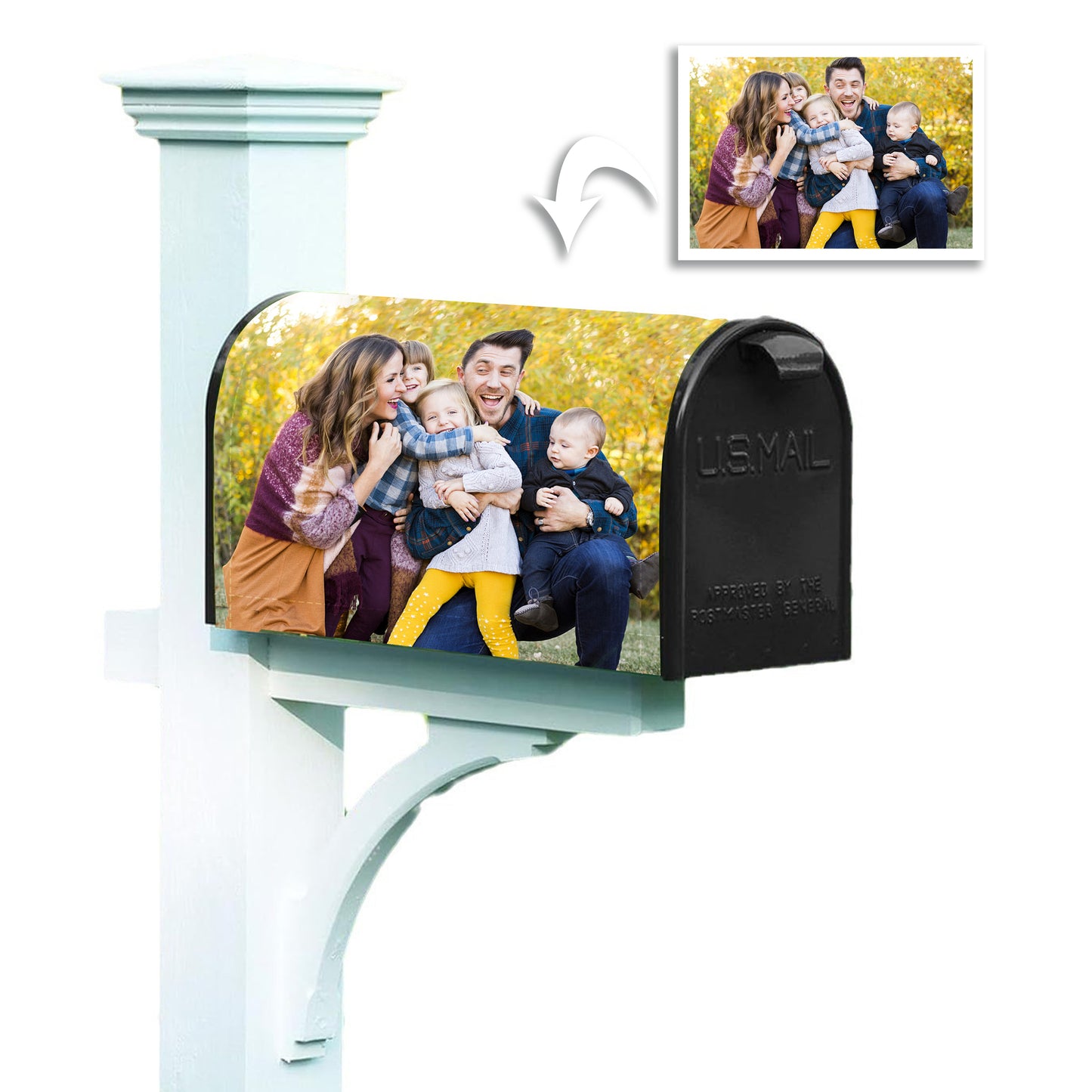 Personalized Mailbox Cover with Custom Photos - Double Side Print