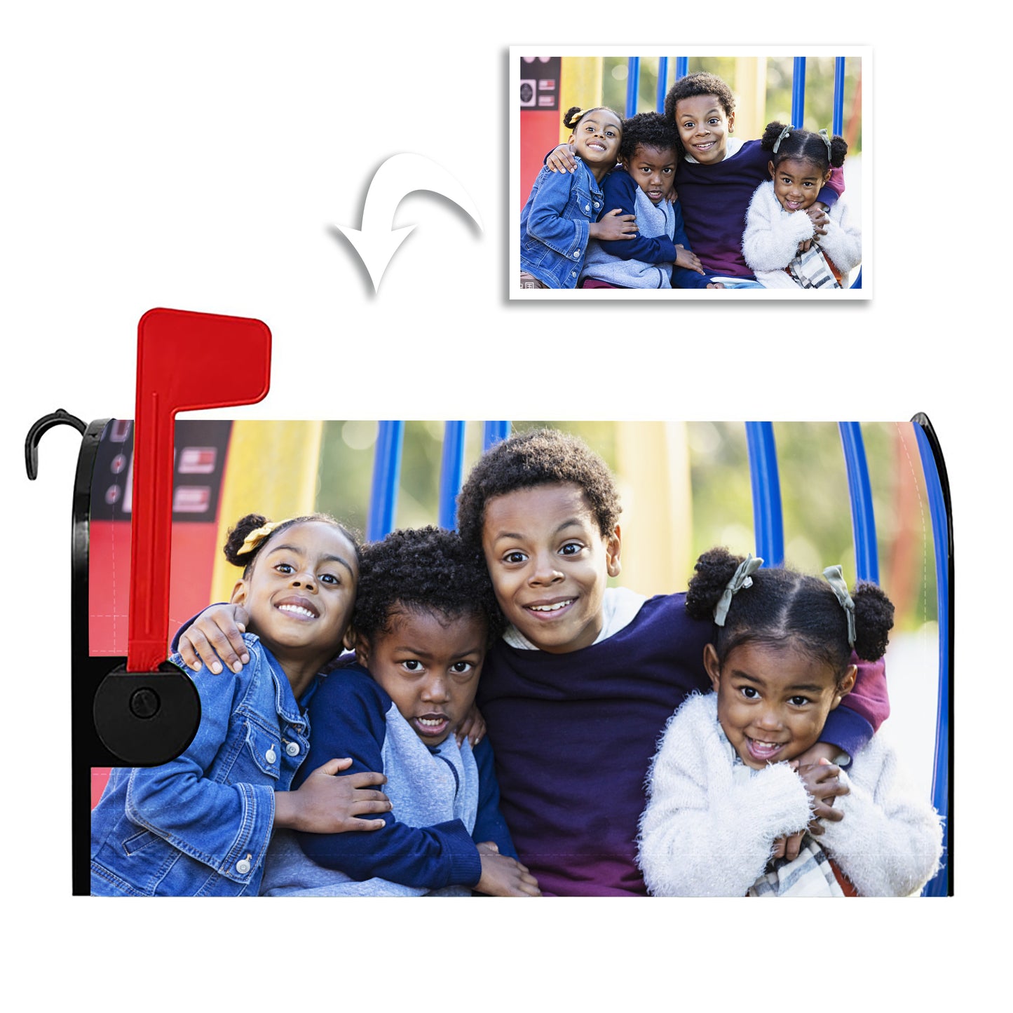 Personalized Mailbox Cover - Custom Photos & Text - Durable & Weatherproof