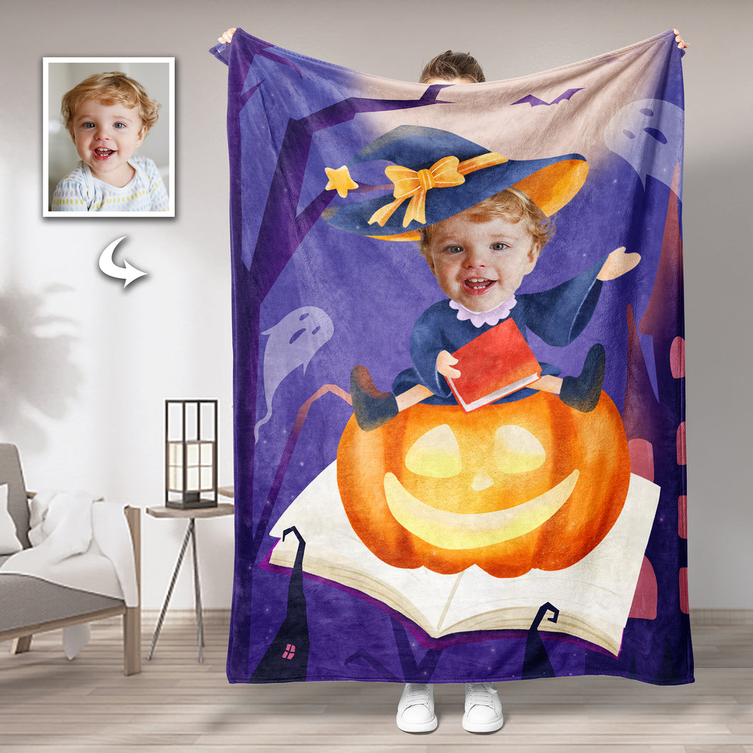 Custom Family Photo Blankets For Halloween