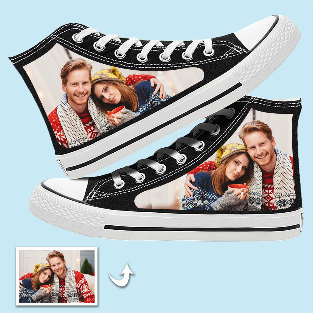 Custom Photo Personalized High Top Sneakers Photo Canvas Shoes