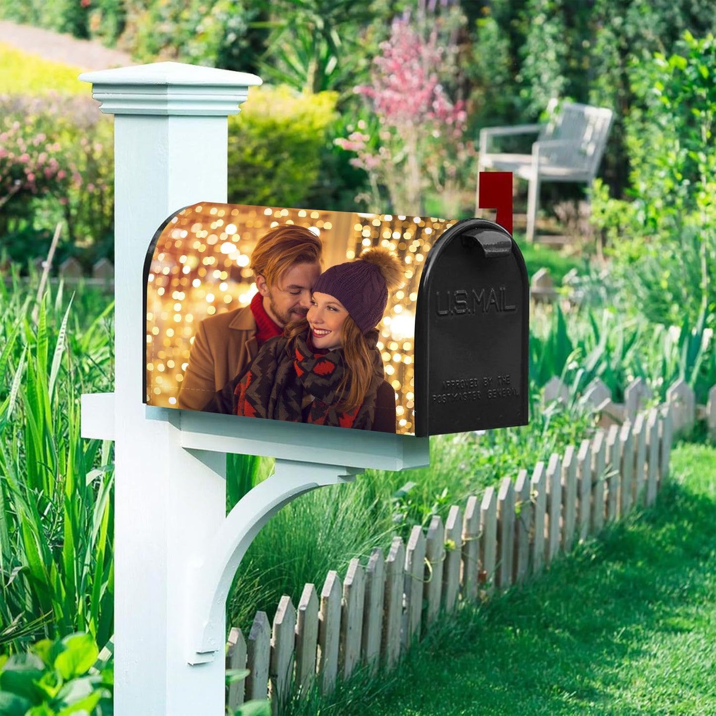 Personalized Mailbox Cover - Custom Photos & Text - Durable & Weatherproof
