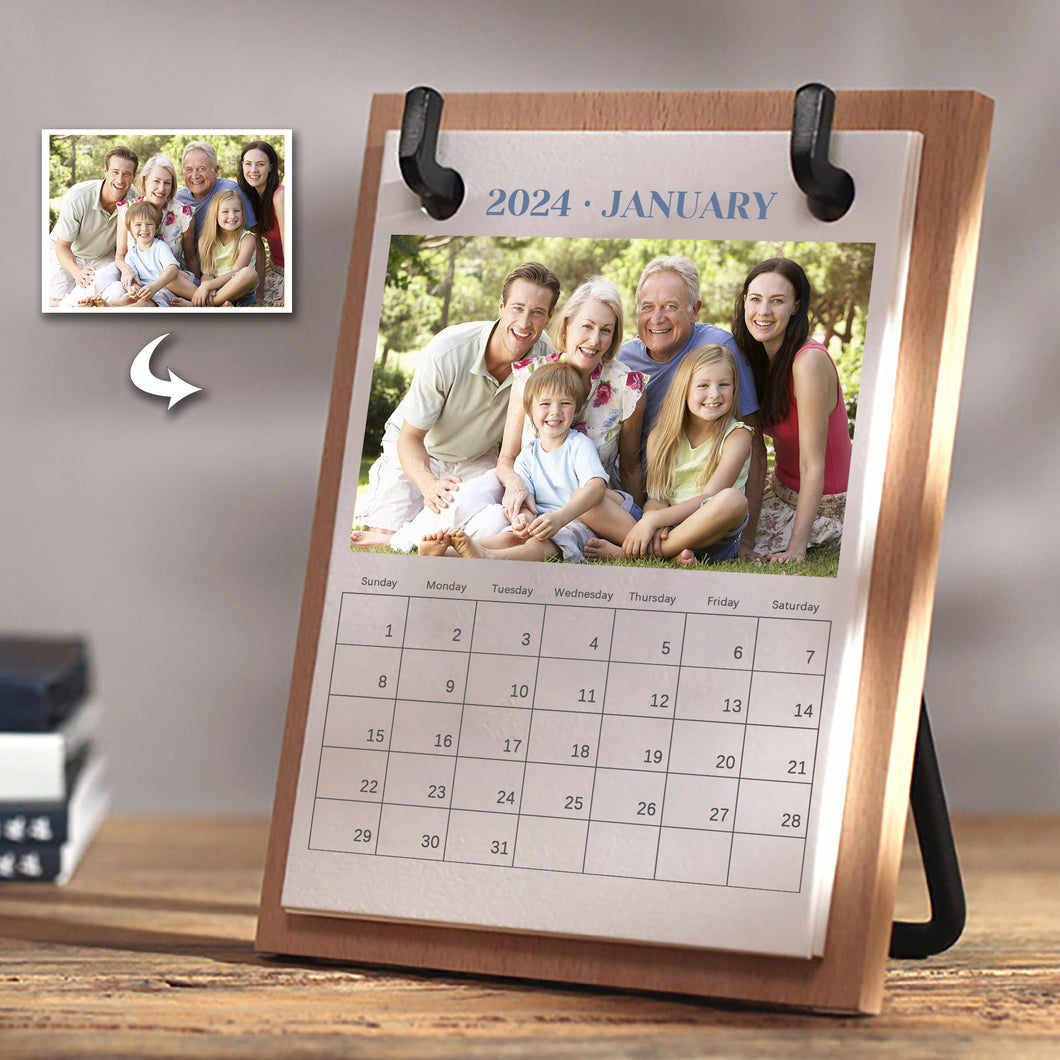 Personalized Custom Photo Desk Calendar - Capture Precious Moments in Style