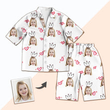Load image into Gallery viewer, Custom Photo Kids’ Pajamas, Comfy Unisex Face Print Nightwear Shorts
