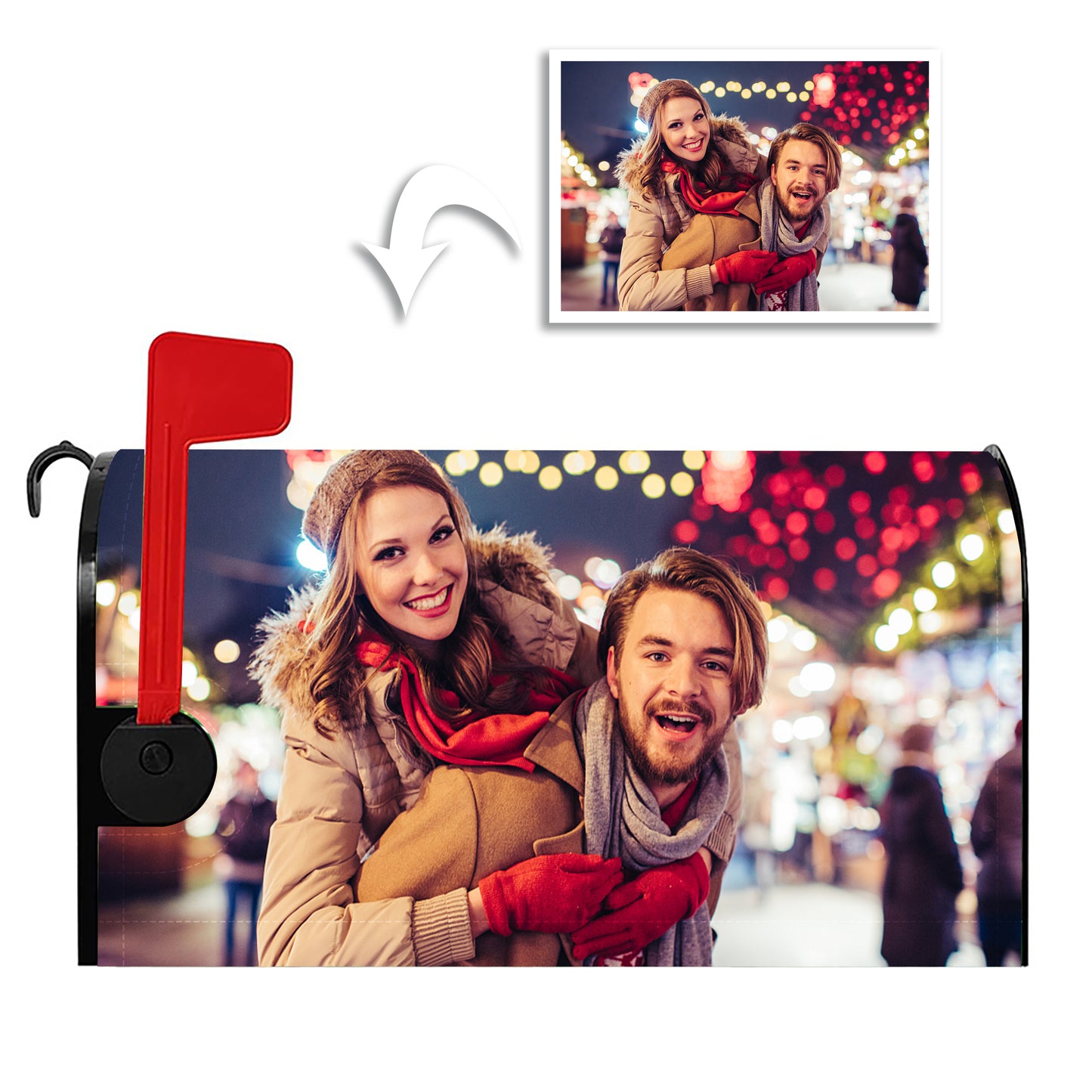 Personalized Mailbox Cover with Custom Photos - Double Side Print