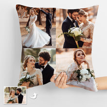 Load image into Gallery viewer, Photo Custom Throw Pillows Double side printed Personalized with 4 Photos
