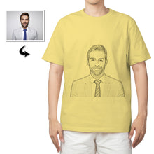 Load image into Gallery viewer, Personalized Unisex T-Shirt, Custom Cotton, Short Sleeve, Photo Sketch Design
