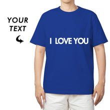 Load image into Gallery viewer, Personalized Unisex Cotton T-Shirt, Custom Text, Double-Sided Print
