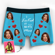 Load image into Gallery viewer, Custom Boxer with Photo Mens Underwear with Face and Heart and Texts
