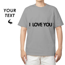 Load image into Gallery viewer, Personalized Unisex Cotton T-Shirt, Custom Text, Double-Sided Print
