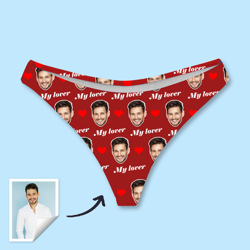 Custom Womens Thong with Boyfriend’s Photo Sexy Underwear Women Boxers
