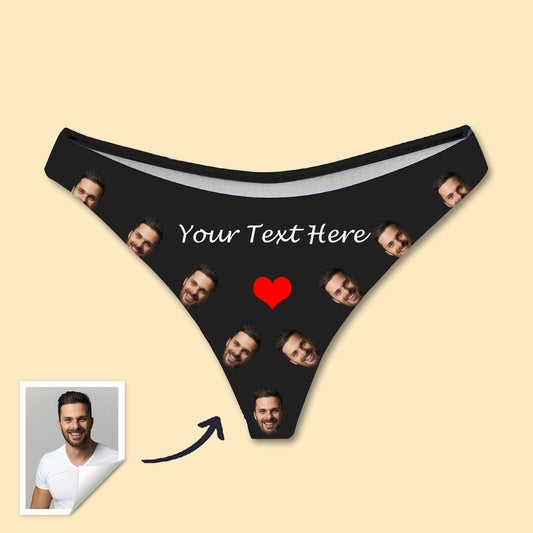 Custom Womens Thong with Boyfriend’s Photo Sexy Underwear Women Boxers