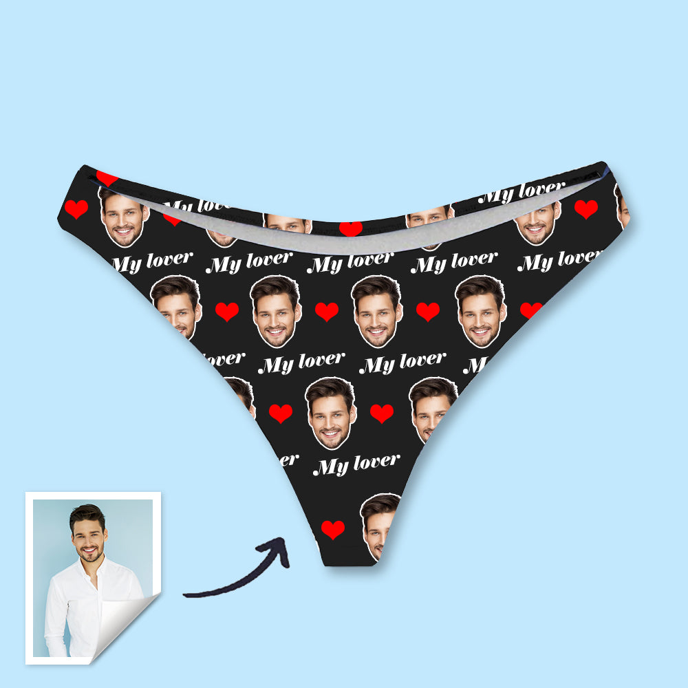 Custom Womens Thong with Boyfriend’s Photo Sexy Underwear Women Boxers