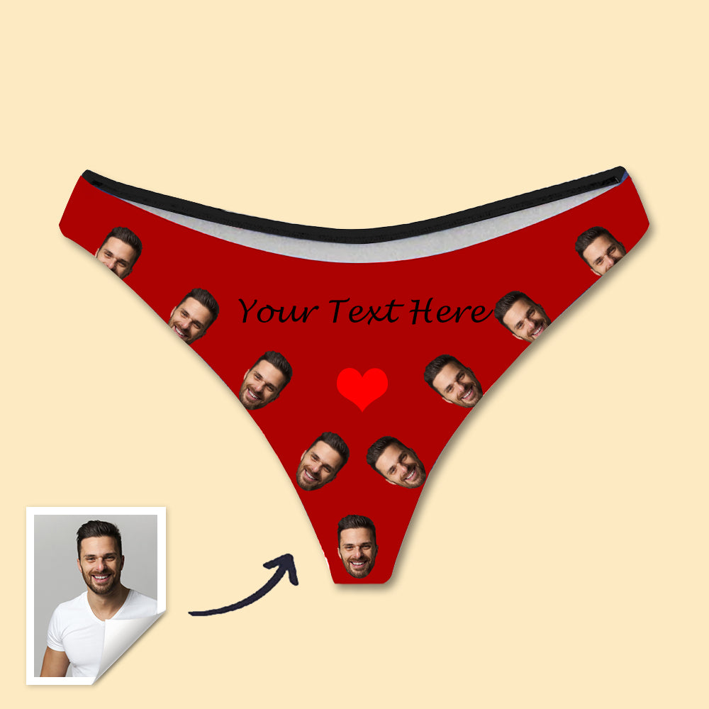 Custom Womens Thong with Boyfriend’s Photo Sexy Underwear Women Boxers