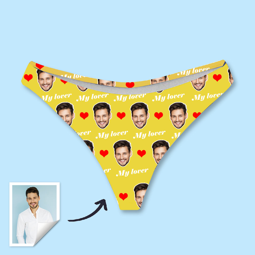 Custom Womens Thong with Boyfriend’s Photo Sexy Underwear Women Boxers