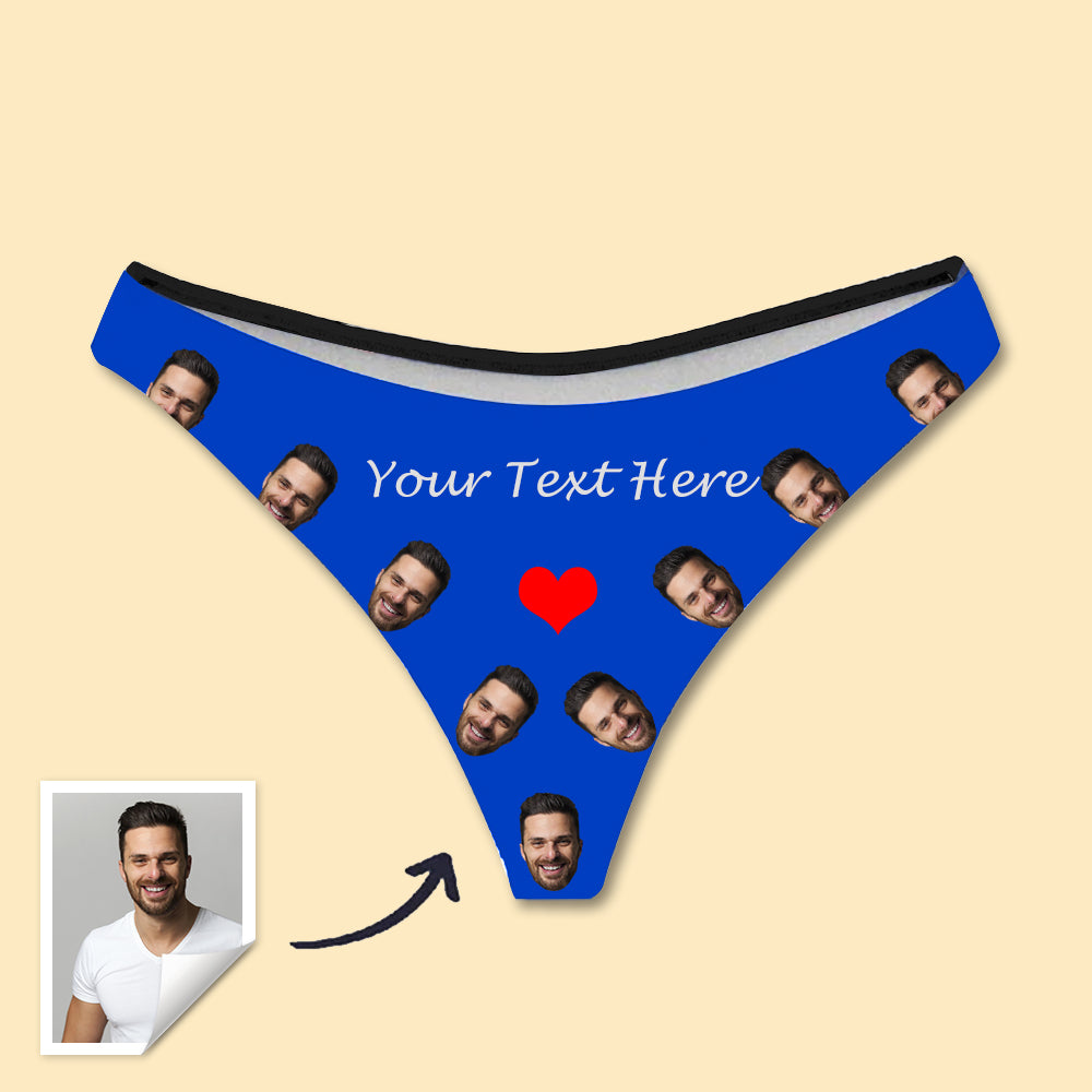 Custom Womens Thong with Boyfriend’s Photo Sexy Underwear Women Boxers