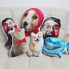Load and play video in Gallery viewer, Cusotm Face Pillow Face on Pillows with Cute Pet Best Gift
