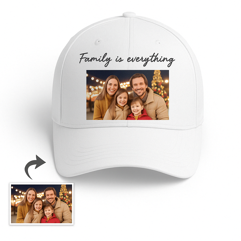 Custom Photo and Text Baseball Cap: Personalized Unisex Gift