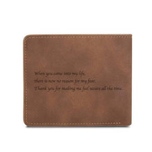 Load image into Gallery viewer, Anniversaries Gifts Men&#39;s Custom Photo Wallet - Leather - faceonboxer
