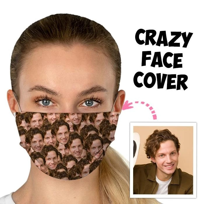 Custom Photo Face Coverings Personalized Face Mask, Print Your Multi Face Pictures On Your Face Cover