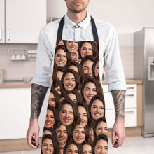 Load image into Gallery viewer, Custom Kitchen Cooking Apron with Your Photo Mash Faces
