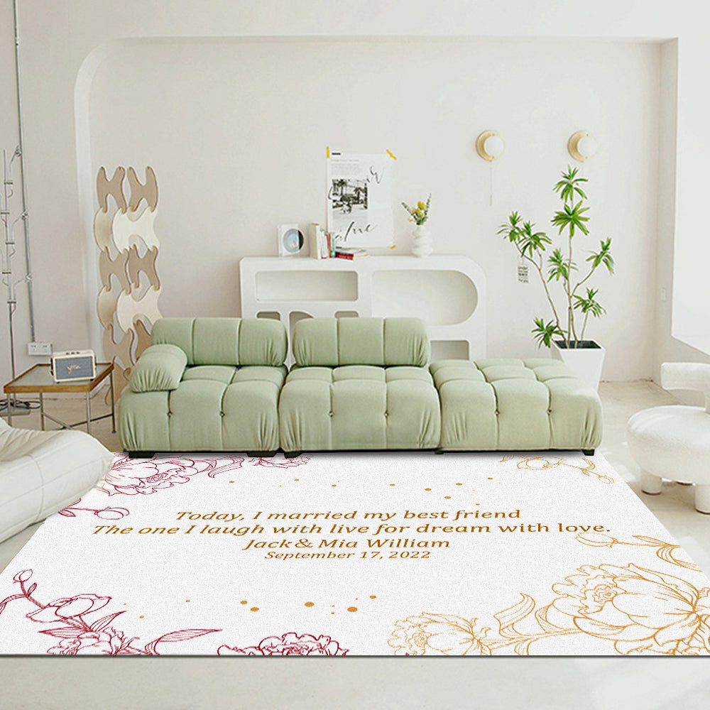 Personalized Flannel Carpet - Extra Soft, Anti-Slip Custom Floor Mats