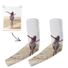Load image into Gallery viewer, Custom Photo Printed Arm Sun Sleeve set, Arm Covers, Compression Sleeves, Arm Protectors
