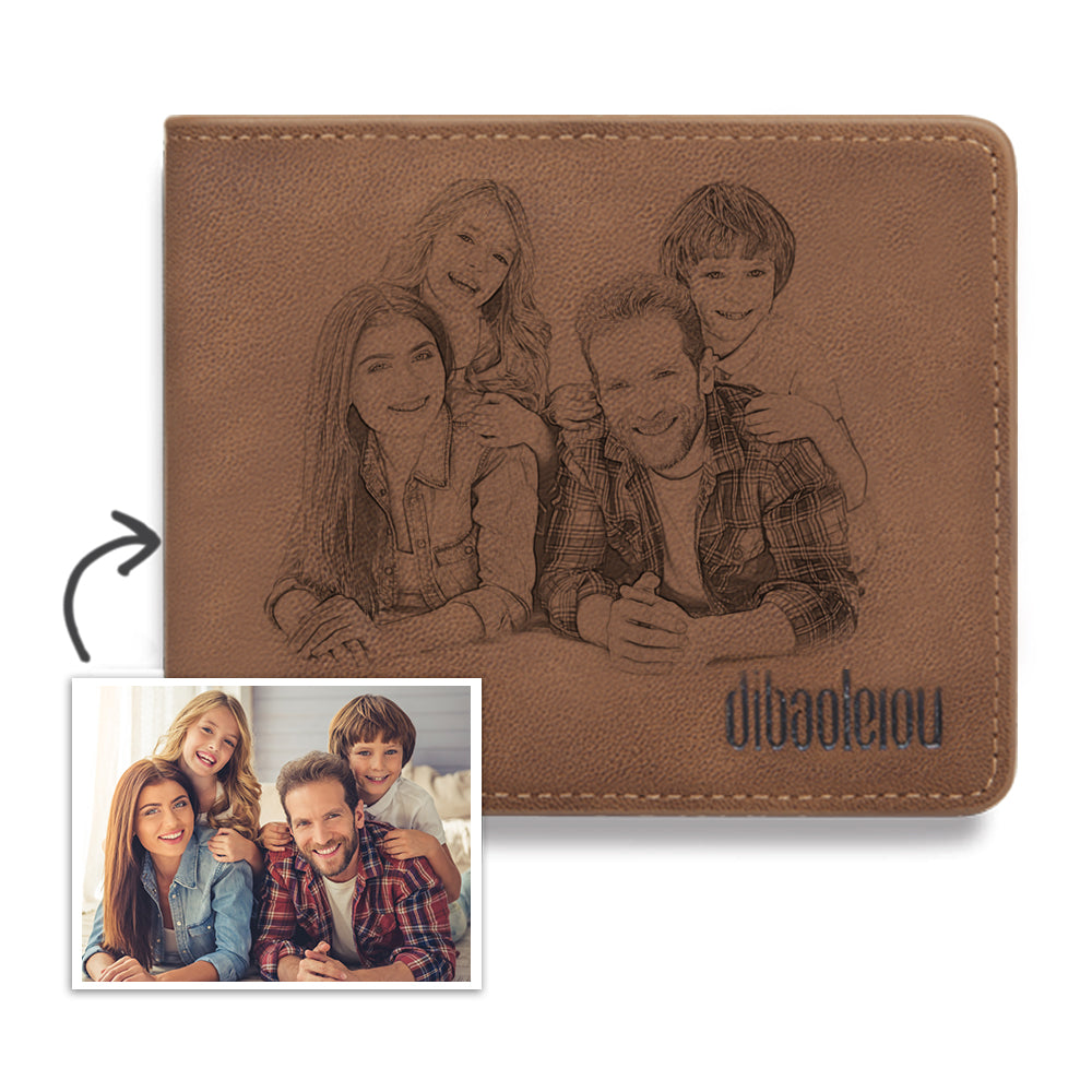 Anniversaries Gifts Men's Custom Photo Wallet - Leather