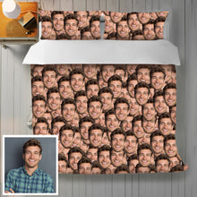 Load image into Gallery viewer, Custom Photo Cotton Bedding Set: Quilt Cover with Two Pillow Covers
