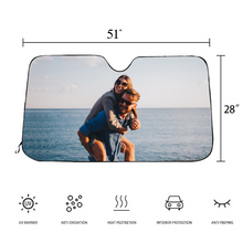 Load image into Gallery viewer, Personalized Auto Sun Shade, Custom Windshield Accessory, Unique Car Gift
