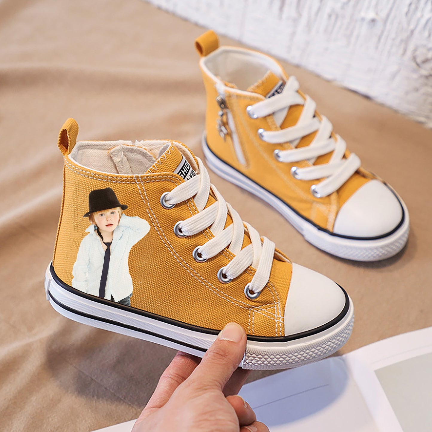 Custom Photo High Top Canvas Shoes Baby & Kids