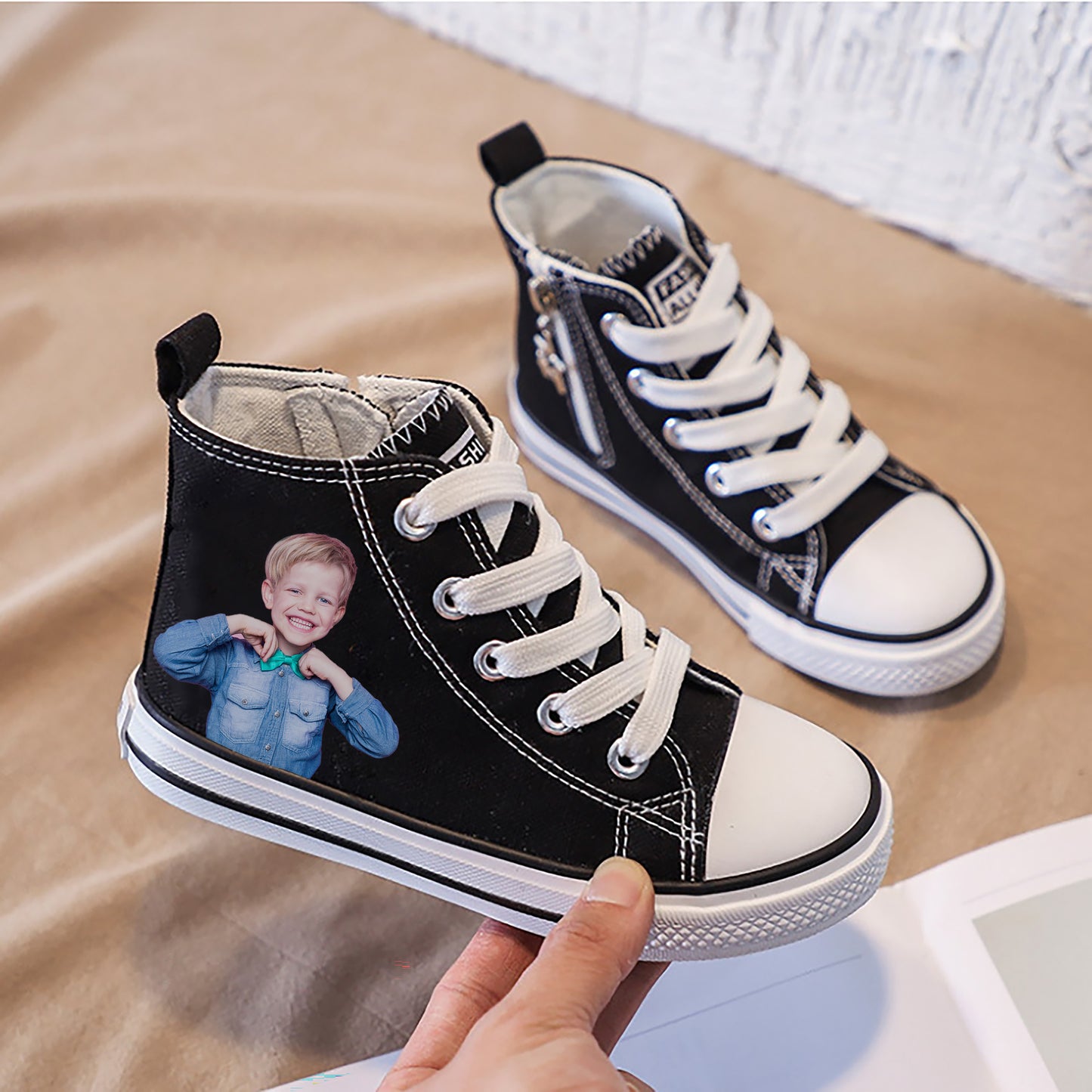 Custom Photo High Top Canvas Shoes Baby & Kids