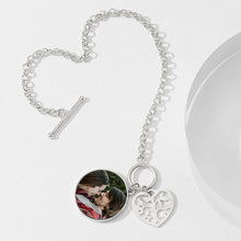 Load image into Gallery viewer, Heart photo engraving charm bracelet
