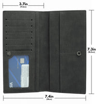 Load image into Gallery viewer, A Meaningful Gift for Custom Photo Wallet | Bifold Long Style Wallet - Black - faceonboxer

