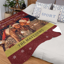 Load image into Gallery viewer, Christmas Photo Blankets Personalized Photo Family Memorial Blankets
