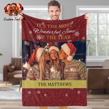 Load image into Gallery viewer, Christmas Photo Blankets Personalized Photo Family Memorial Blankets
