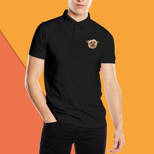 Personalized Unisex Polo Shirts, Custom Double-Sided Photo Face Design