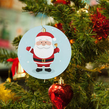 Load image into Gallery viewer, Christmas Ornament Round Ceramic Decoration Duplex Printing Diameter 2.95’’
