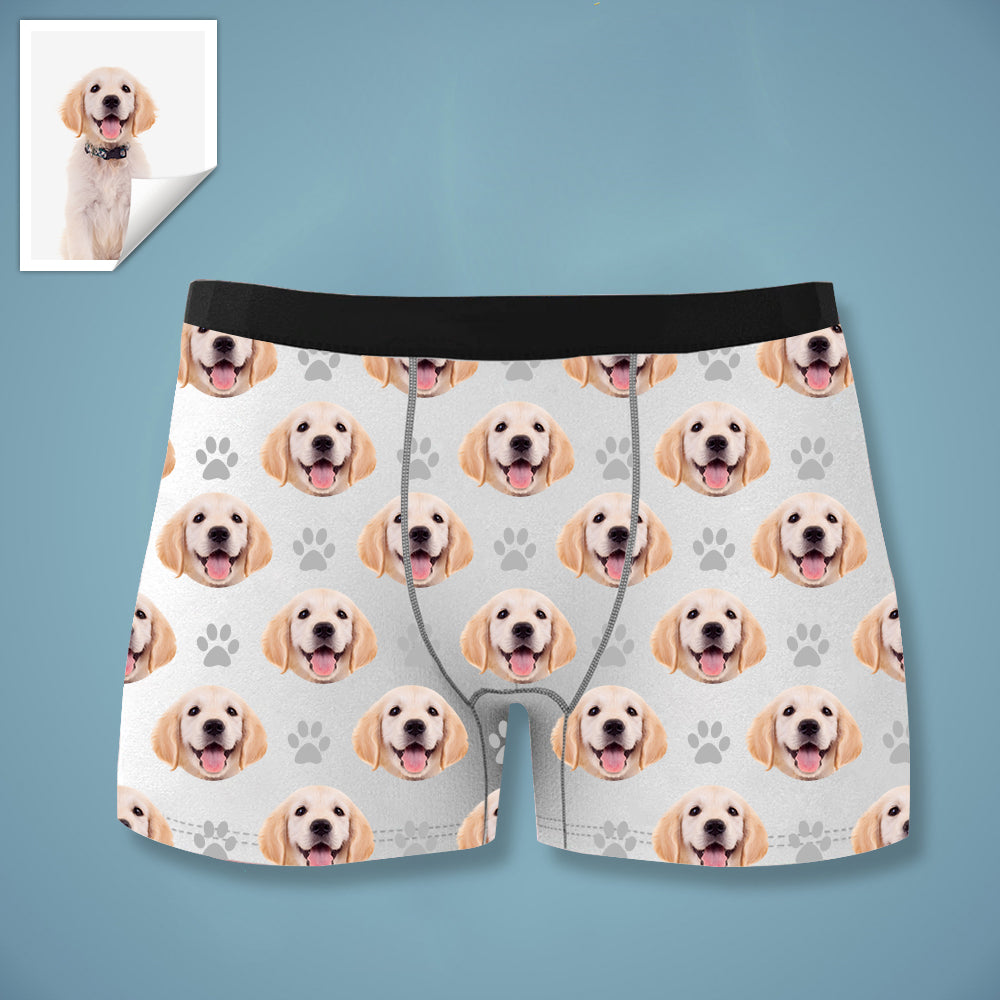 Custom Boxer with Photo Mens Underwear with Dog Face