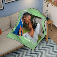 Load image into Gallery viewer, Custom Couple Photo Blankets Personalized Photo Memorial Blankets
