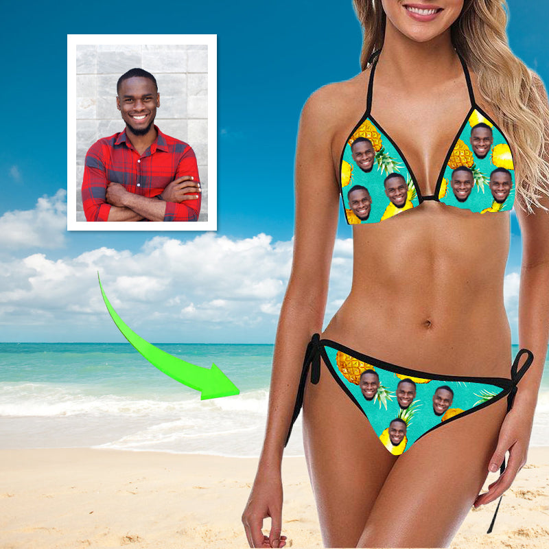 Custom Face Swimsuit Personalized Bikini for Pineapple