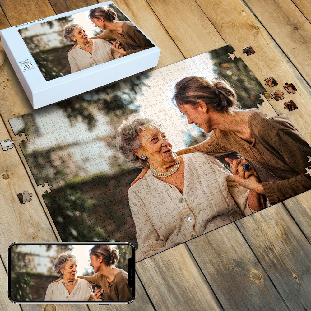 Custom Photo Wooden Jigsaw Puzzle - Best Personalized Gift for All Ages