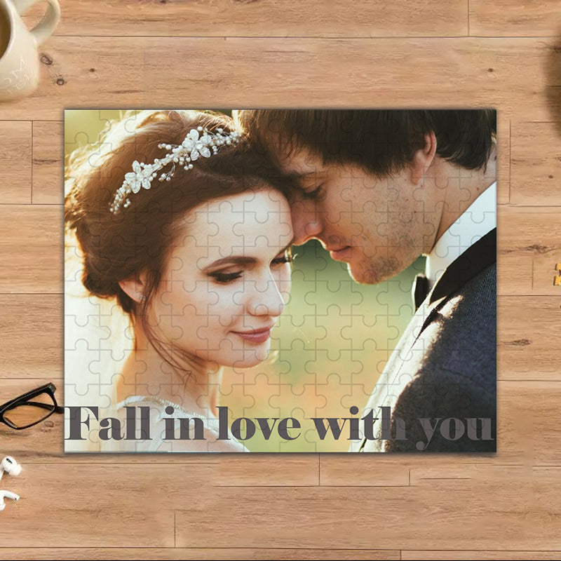 Personalised Wooden Jigsaw Puzzle - Custom Photo and Text