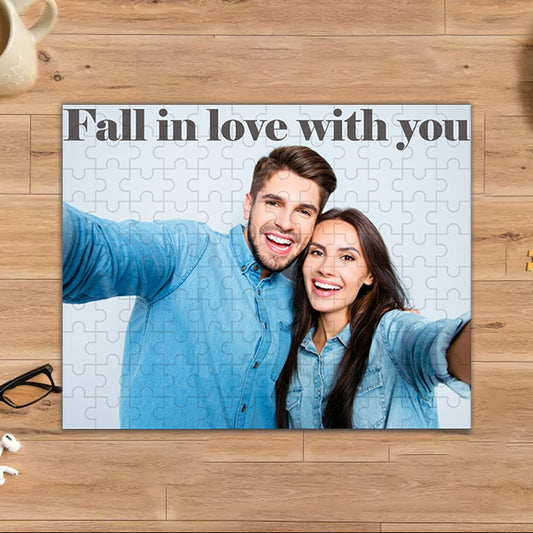 Personalised Wooden Jigsaw Puzzle - Custom Photo and Text