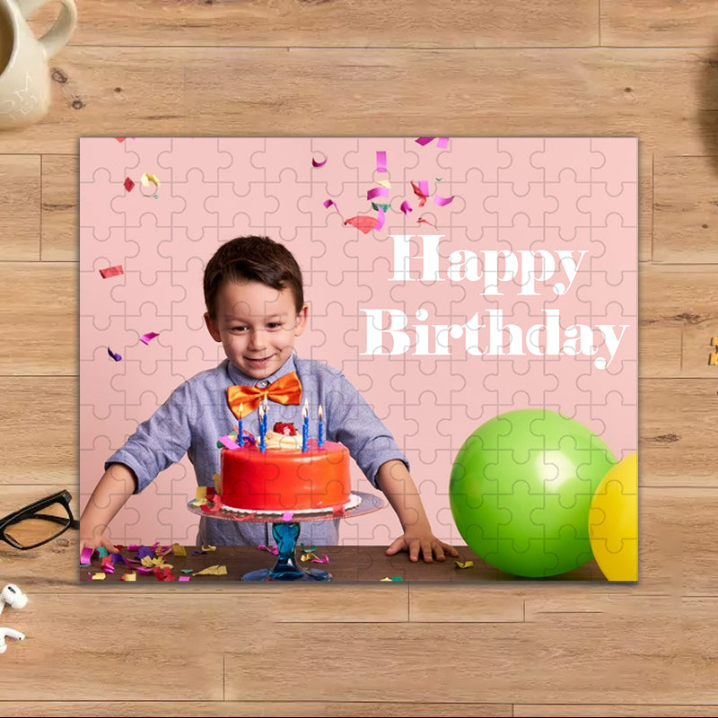 Personalised Wooden Jigsaw Puzzle - Custom Photo and Text