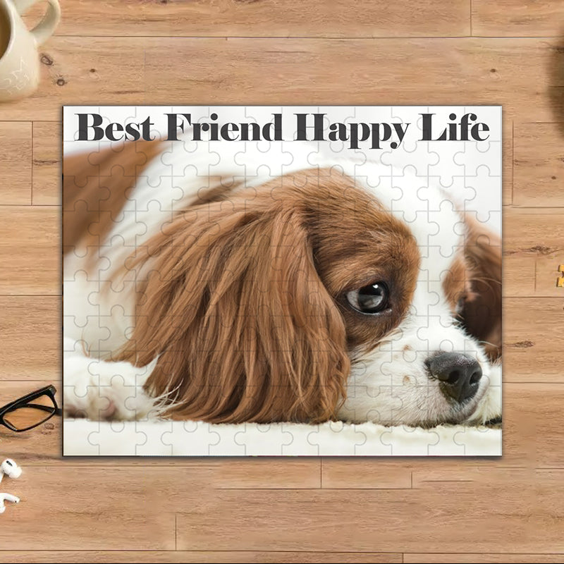 Personalised Wooden Jigsaw Puzzle - Custom Photo and Text
