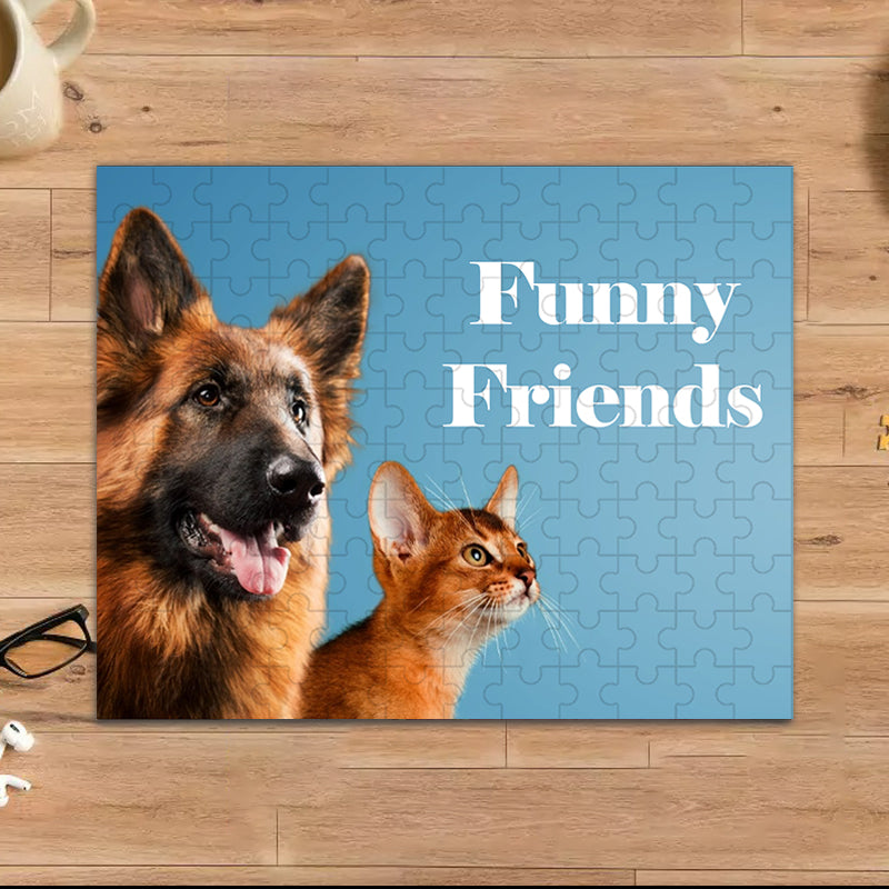 Personalised Wooden Jigsaw Puzzle - Custom Photo and Text
