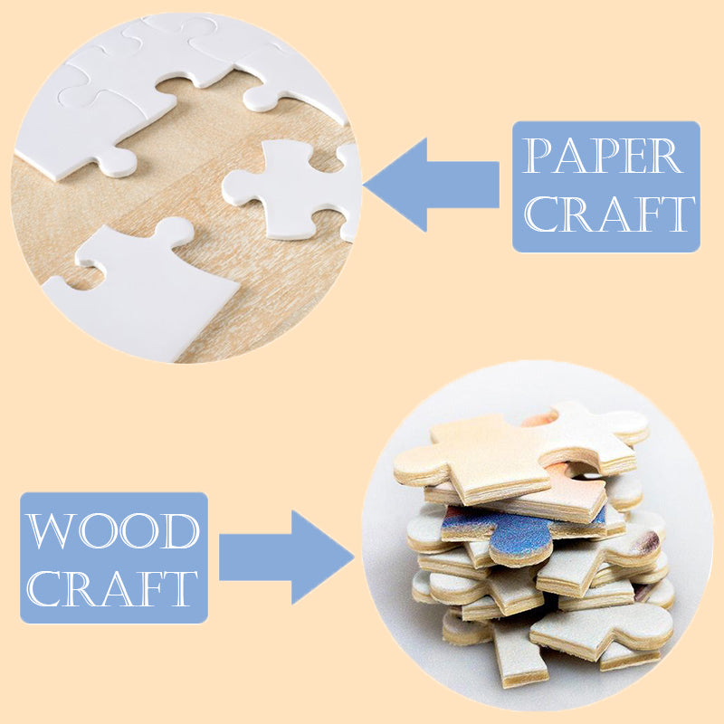 Personalised Wooden Jigsaw Puzzle - Custom Photo and Text